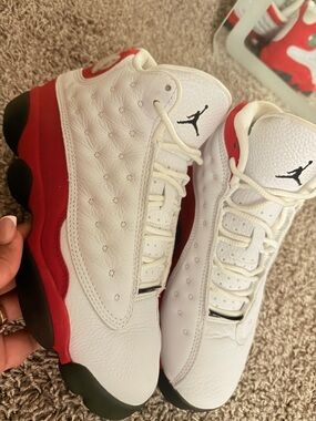 Air Jordan 13 Retro White Red Black Sneakers